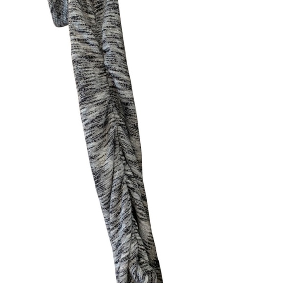 APT. 9 Sweater Black Grey White Metallic Silver Cowl Neck Short Sleeve Size XL - Picture 8 of 14